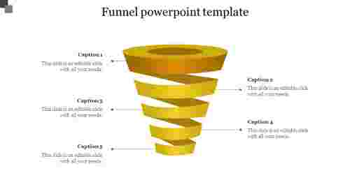 Funnel PowerPoint template-Yellow